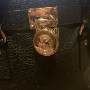 Michael Kors  black large Hamilton soft leather